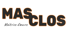 LOGO MASCLOS PRINCIPAL - GRIS ET ORANGE